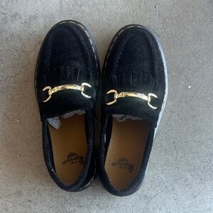 DR. MARTINS- Black Gold-Accent Men and Women’s Suede Loafers